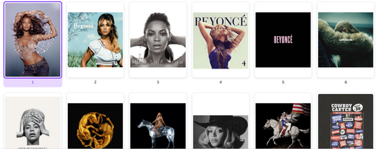 Byonce collective of photos from her Albums (Digital Download)