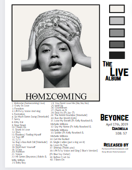 Beyonce Homecoming The Live Album poster (Digital Download)